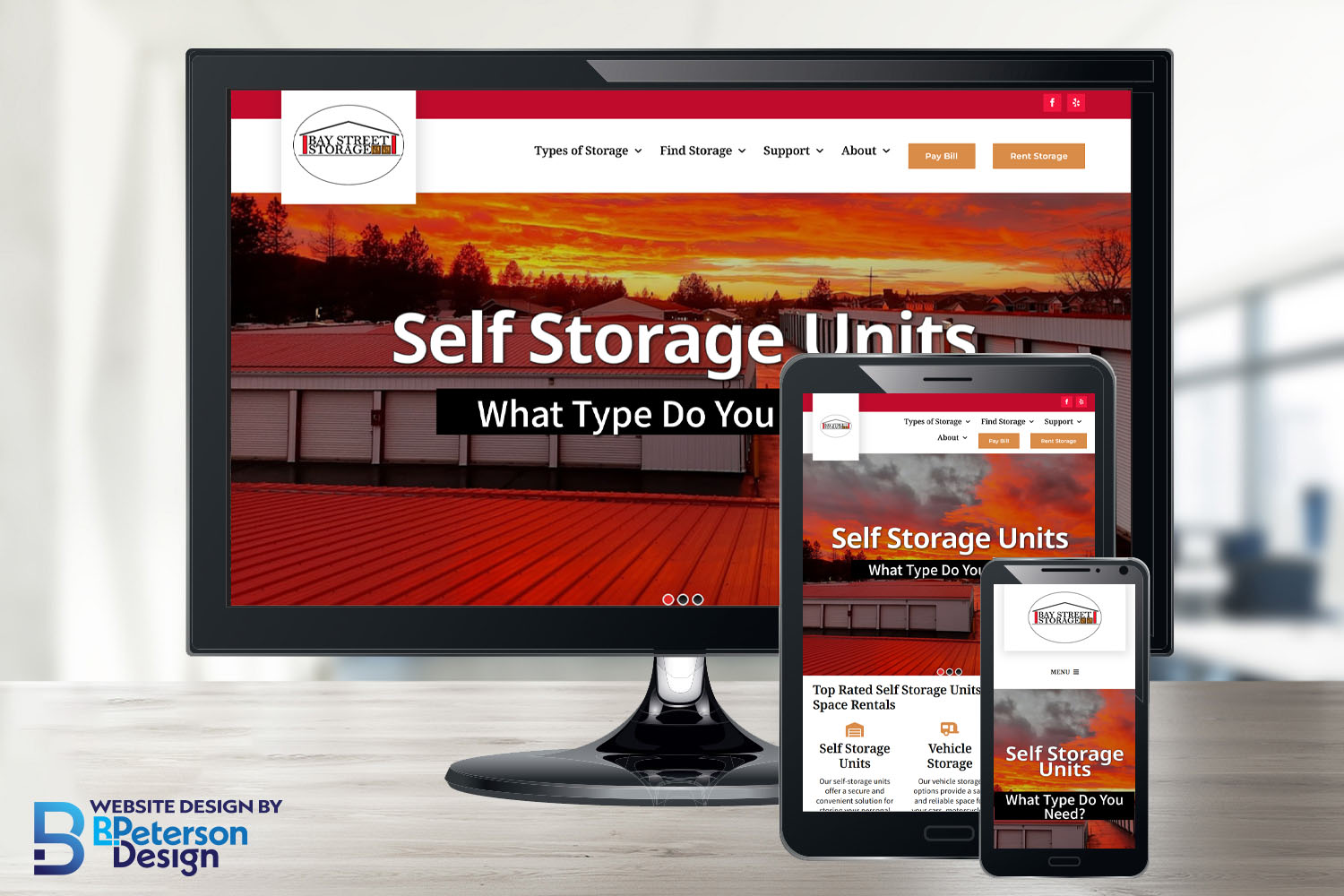 Bay Street Storage Small Business Website Design in Post Falls, ID