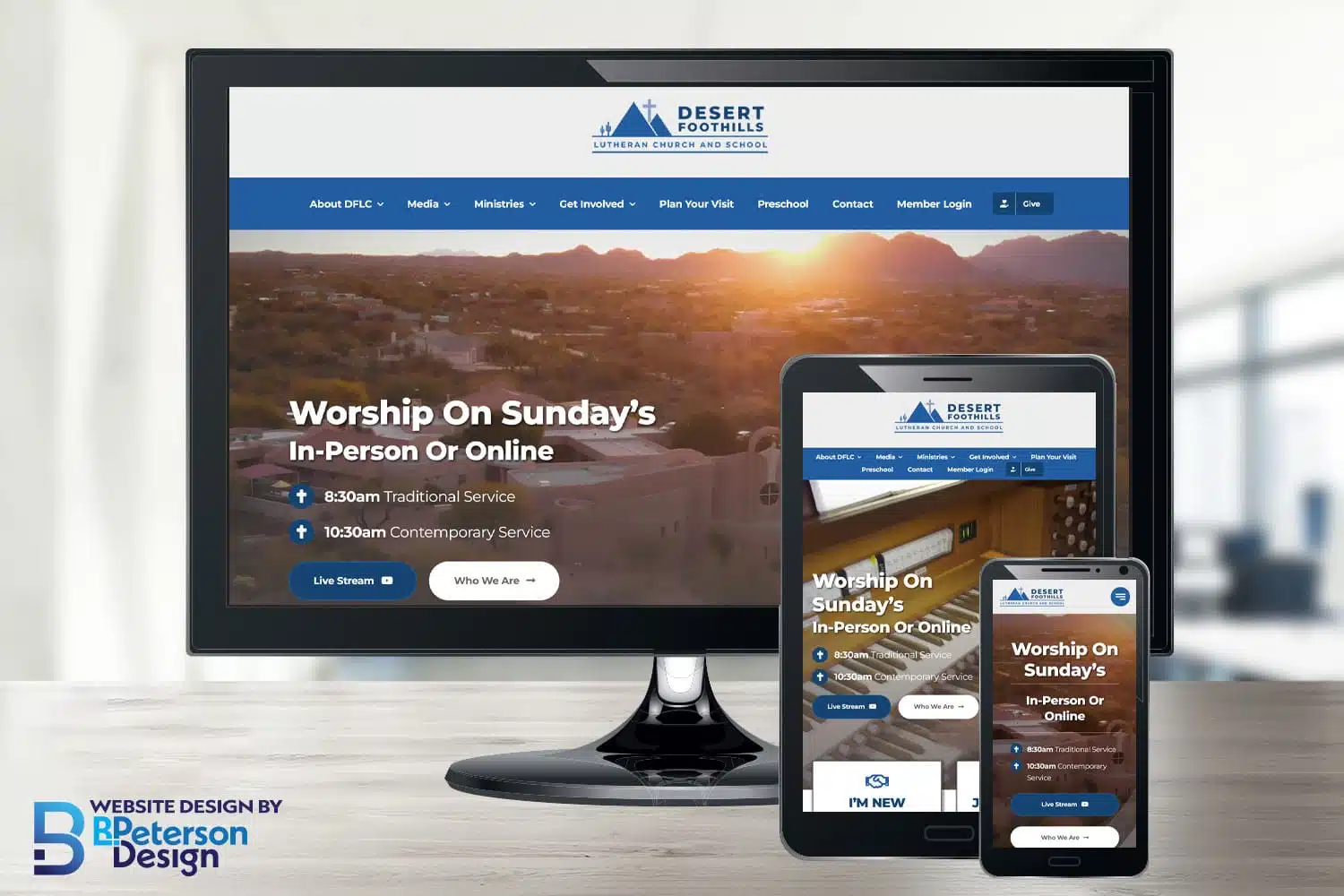 Responsive Website Design for Desert Foothills Lutheran Church in North Scottsdale